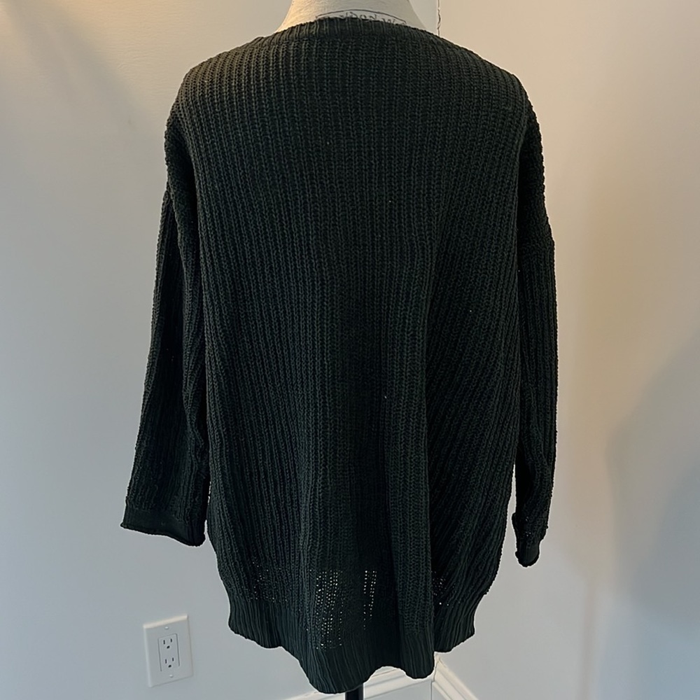 BB Dakota slouchy wide-neck forest green sweater, size S - Picture 2 of 5